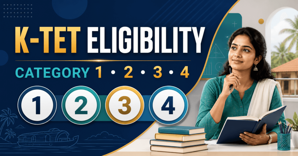 K-TET Eligibility Category 1 2 3 and 4 Malayalam guide